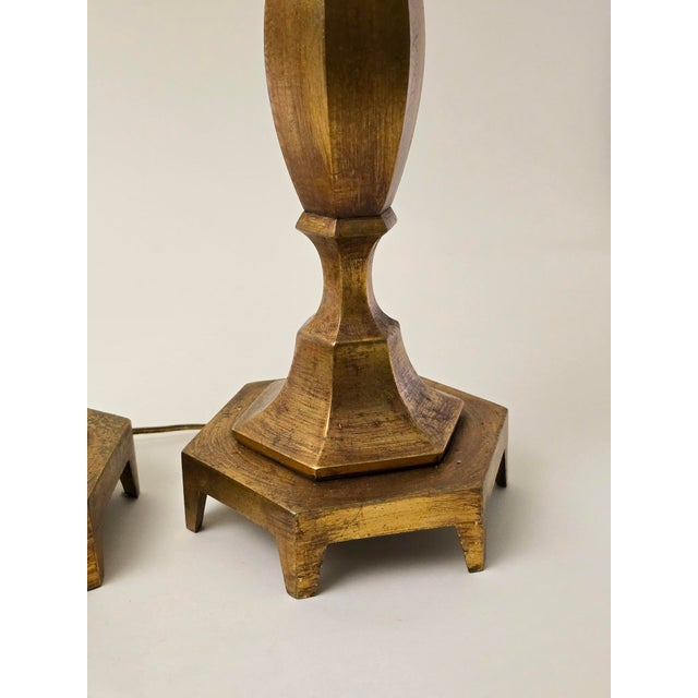 Elegant, sculptural, and unmistakably Rembrandt—this vintage pair of brass table lamps offers timeless mid-century...