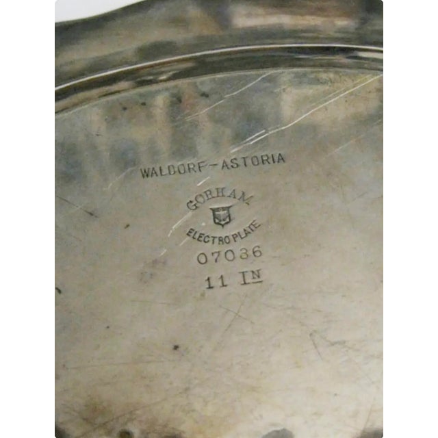 Antique 1897 Silver Plated Tray From the Waldorf-Astoria Hotel Nyc For Sale In New York - Image 6 of 8
