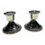 Mid 20th Century Pair of Weighted Silver Candle Holdrrs For Sale