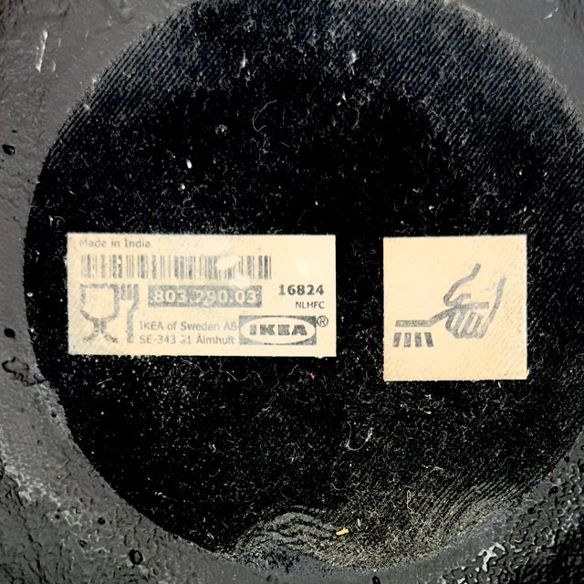 Oversized Limited Edition Black Ceramic Lava Ware Serving Bowl by Ikea For Sale - Image 13 of 13