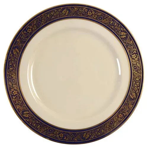 New never used Barclay by LENOX dinner plates. Pattern Code: L BARC Description: Cobalt Blue/Gold Floral Band Pattern:...