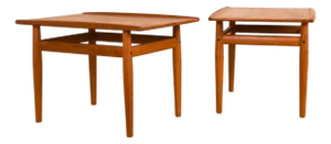 1960s Pair Mid Century Danish Modern Side Tables Grete Jalk for Glostrup