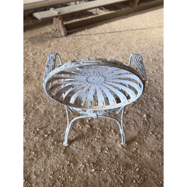 Eye-catching petite chairs. Hand wrought in Arras, France. These have a built in “cushion” design, when you sit down the...