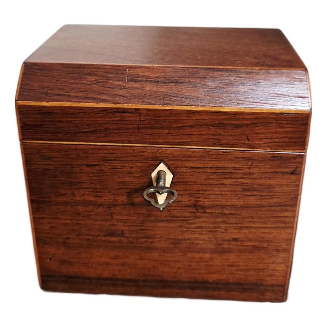 Rosewood Georgian Tea Caddy (Circa 1860) For Sale