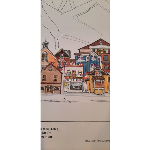 White Vintage Retro Poster Breckenridge Ski Colorado Resort Print For Sale - Image 8 of 10