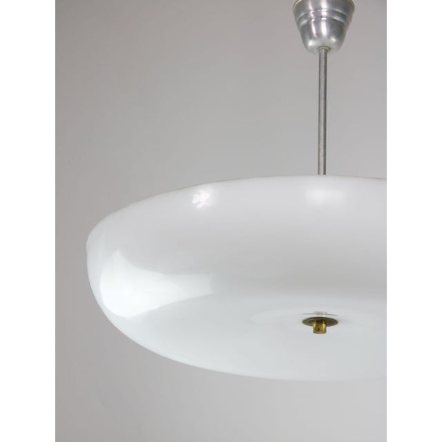 Space Age Italian Acrylic Glass and Brass Pendant Light, 1970s For Sale - Image 13 of 18