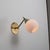 Metal Vintage Italian Green Lacquered Metal and Opaline Glass Wall Sconce, 1950s For Sale - Image 7 of 8