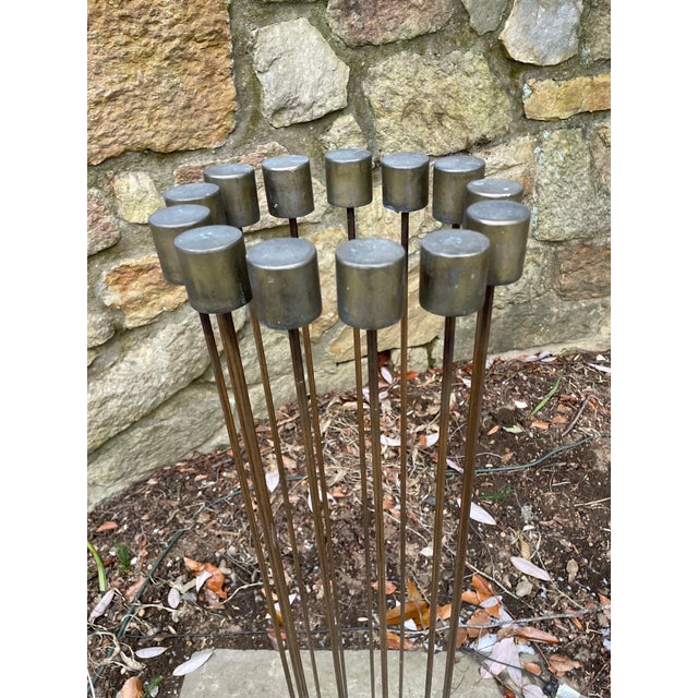 Abstract Modern 13 Rod Bronze Sonambient Sculpture by Val Bertoia For Sale - Image 3 of 4