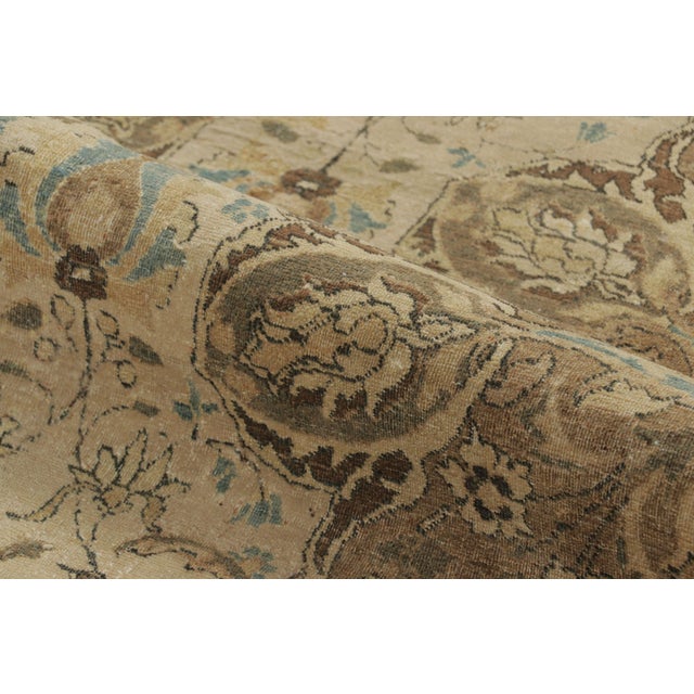 Oversized Antique Persian Tabriz Rug With Distressed Floral Play - Rug & Kilim For Sale In New York - Image 6 of 7