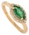 Art Deco High Quality Zambian Emerald Halo Diamond Ring Size 7 in 14k Gold For Sale