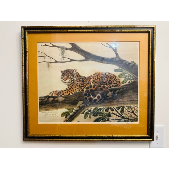 Printmaking Materials Vintage Leopard Signed Lithograph, Framed For Sale - Image 7 of 8