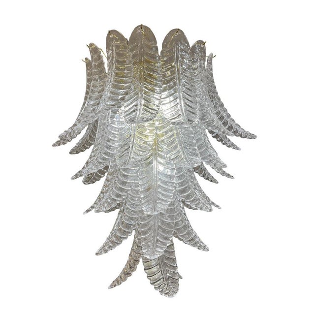 White Murano Glass Fern Lamp, 1970s For Sale - Image 10 of 10