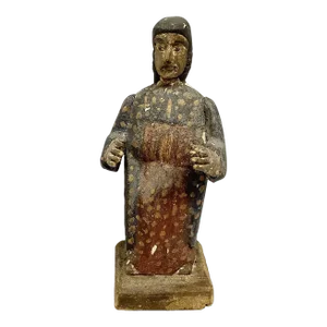 Antique Carved Wooden Spanish Colonial Santo