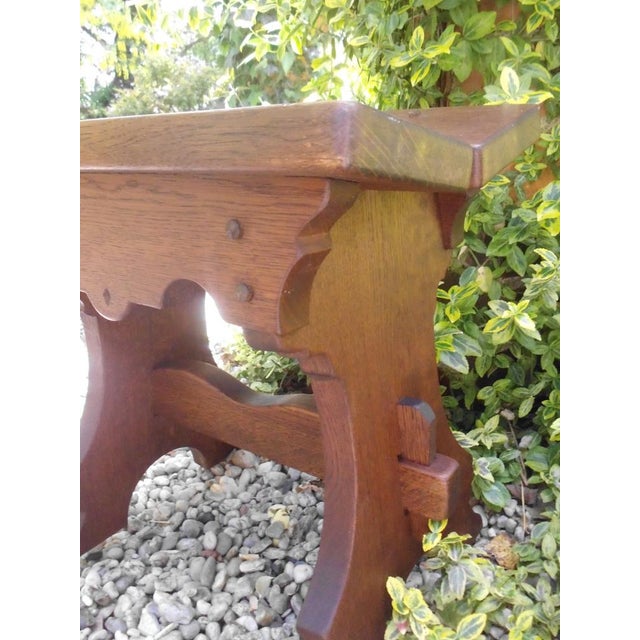Wood Antique Oak Stools, 1890s, Set of 2 For Sale - Image 7 of 12