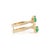 Metal Mid 20th Style Spiral Wrap Emerald Diamond Multi Row Gold 14k Ring Size 5 For Sale - Image 7 of 17