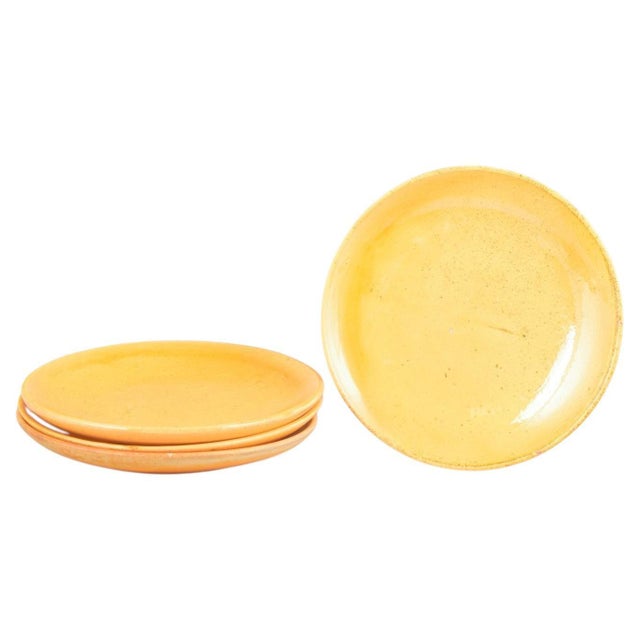 1930s Uranium Glazed Ceramic Plates from Kähler, Denmark, 1930s, Set of 4 For Sale - Image 5 of 5