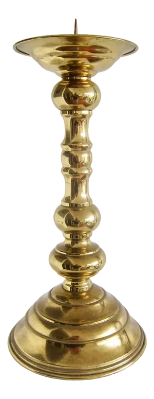 Large Golden Brass Candleholder