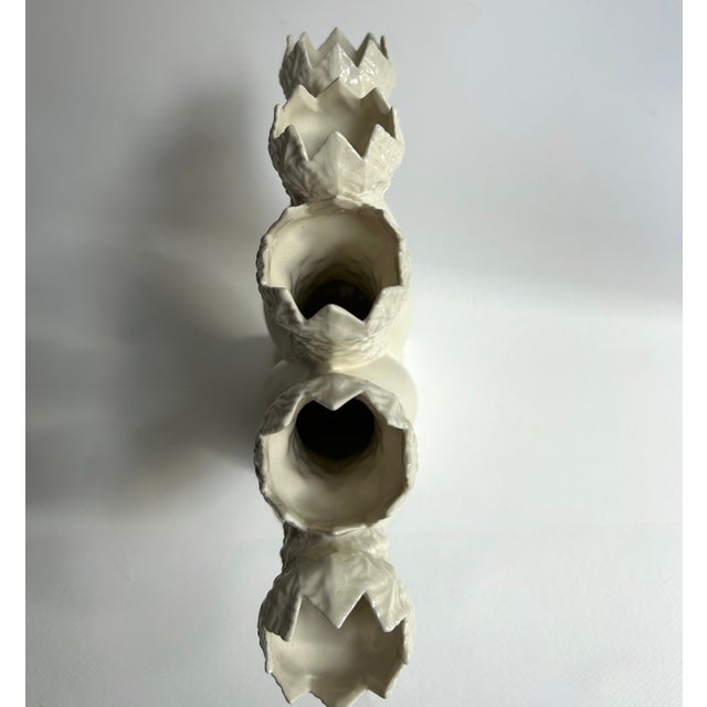 Cream Vintage Palin Thorley Five Finger Cream Porcelain Vase For Sale - Image 8 of 18