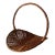 Vintage French Style Wicker Flower Gathering Basket For Sale