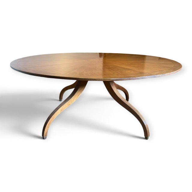 Wood Rose Tarlow Regency Walnut Dining Table For Sale - Image 7 of 8