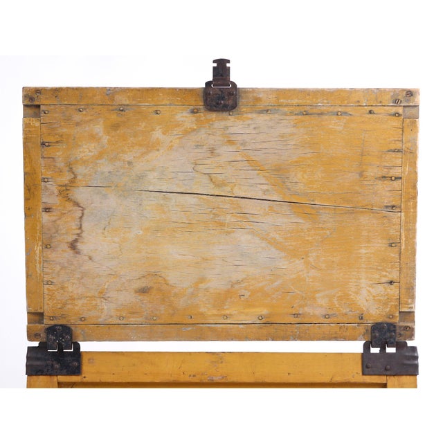 Mid 20th Century Vintage A. L. Sayer Yellow Wood Bakery Box For Sale - Image 5 of 10