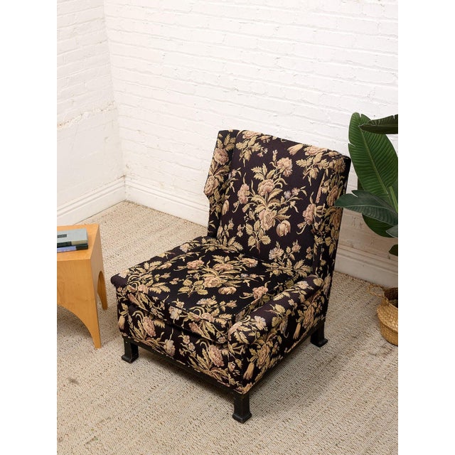 Mid-Century Modern Floral Vintage Chair For Sale - Image 3 of 9
