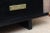 Black Vintage 1940's Grosfeld House Modernist Black Lacquered Over Wood, Brass and Glass Cabinet For Sale - Image 8 of 13