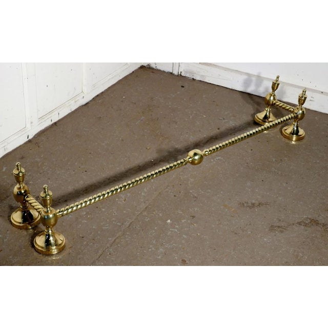 Late 19th Century Large Rope Twisted Brass Fire Surround, 1870s For Sale - Image 5 of 7