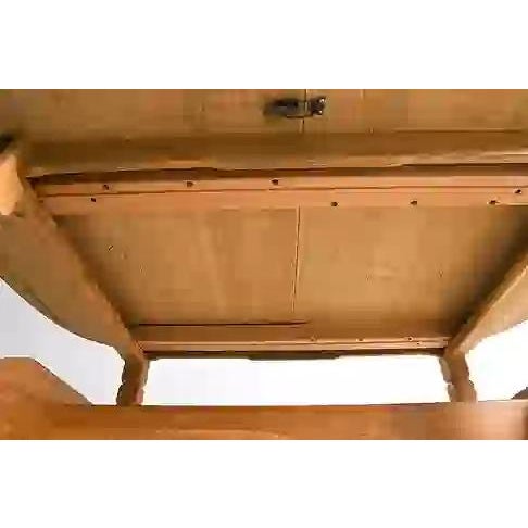 Wood 1960s Danish Modern Solid Oak Dining Table W Leaf For Sale - Image 7 of 9