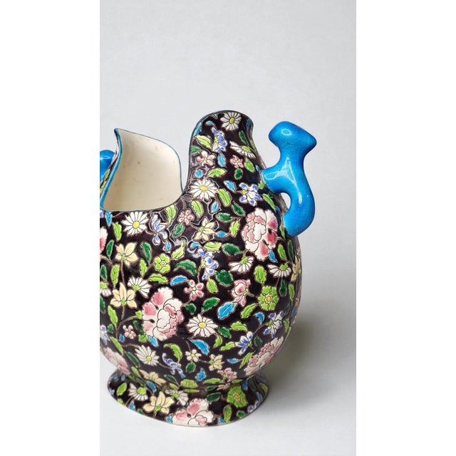 Gueulard Vase in Enameled Ceramic from Gien, 1890s For Sale - Image 5 of 7