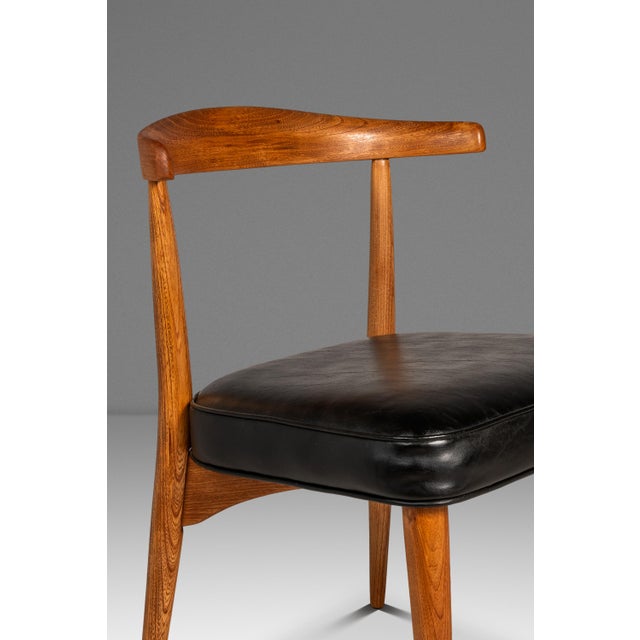 Rare Set of Four (4) Mid-Century Modern Dining Chairs in Oak Attributed to Lawrence Peabody for Richardson Nemschoff, Usa, C. 1950s For Sale - Image 14 of 18