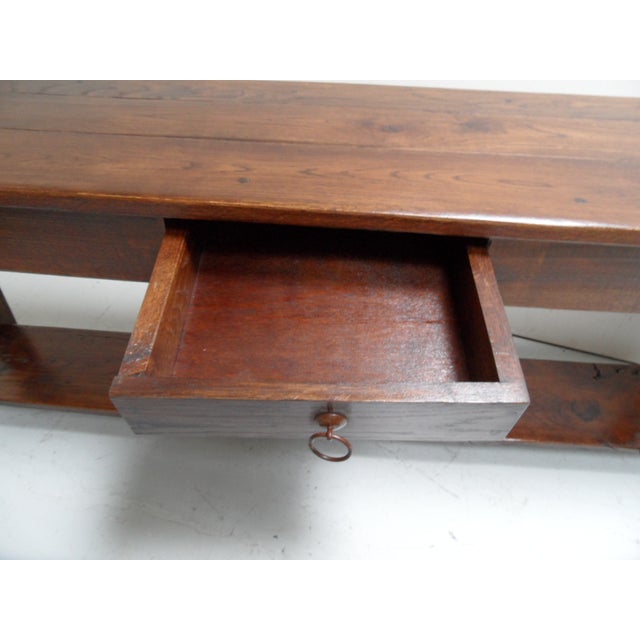 Wood Vintage Oak Side Table, 1920s For Sale - Image 7 of 13