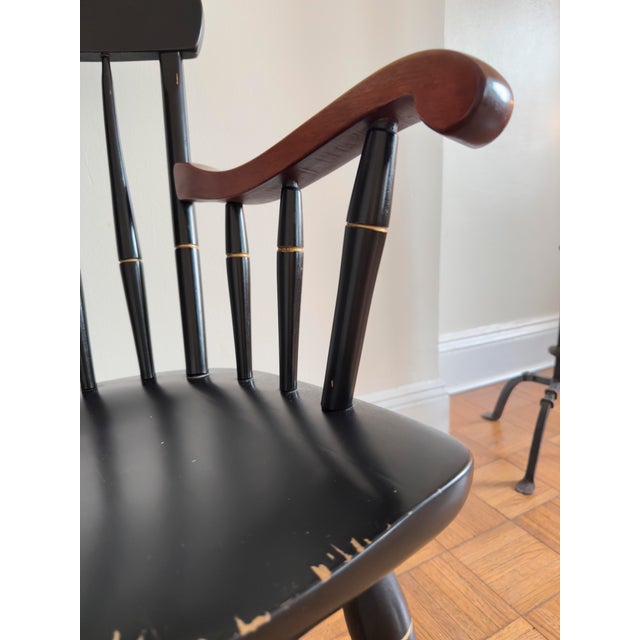 Late 20th Century University of Chicago Captain’s Chair, Windsor-Style Armchair For Sale In New York - Image 6 of 17
