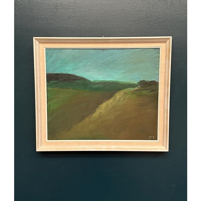 Dina Mortensen, Landscape, 1950s, Oil Painting on Canvas, Framed For Sale - Image 12 of 15
