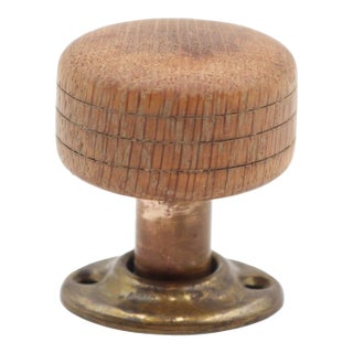 Vintage Round Wooden Dummy Door Knob For Sale