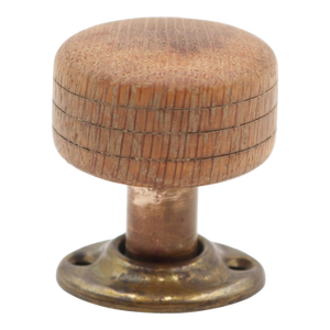 Vintage Round Wooden Dummy Door Knob