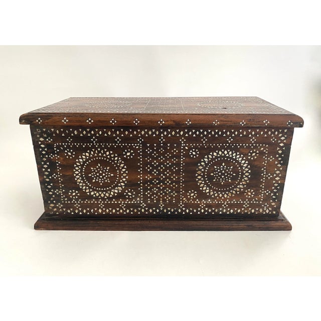 Antique Mother of Pearl Chest on Custom Stand For Sale - Image 12 of 12