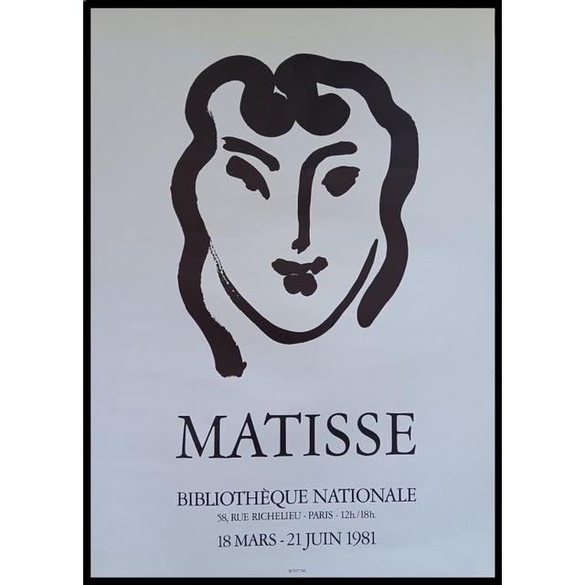 Original Exhibition Poster, National Library, Paris after Henri Matisse, 1981 For Sale - Image 8 of 8