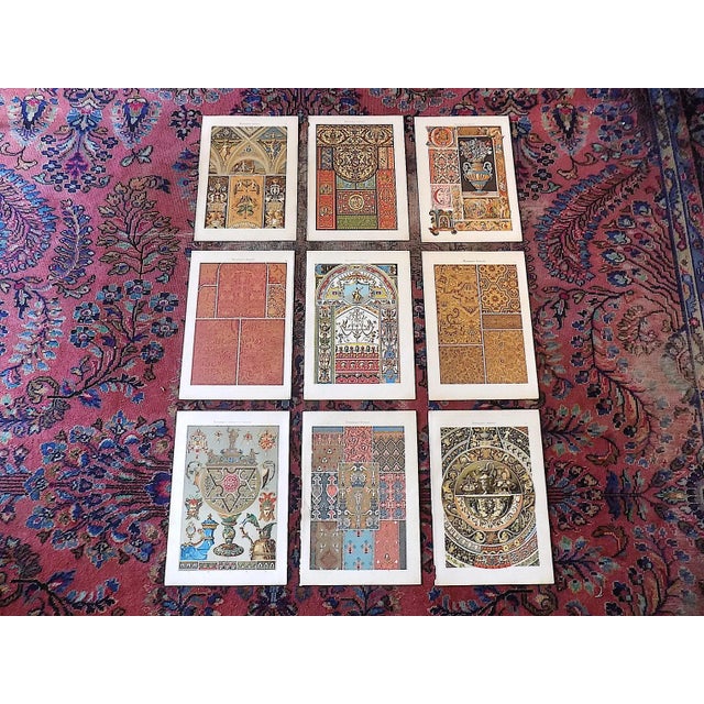 Antique 19th Century Folio Size Ornamental Design Lithographs - Metallic Inks - Set of 9 For Sale - Image 9 of 9