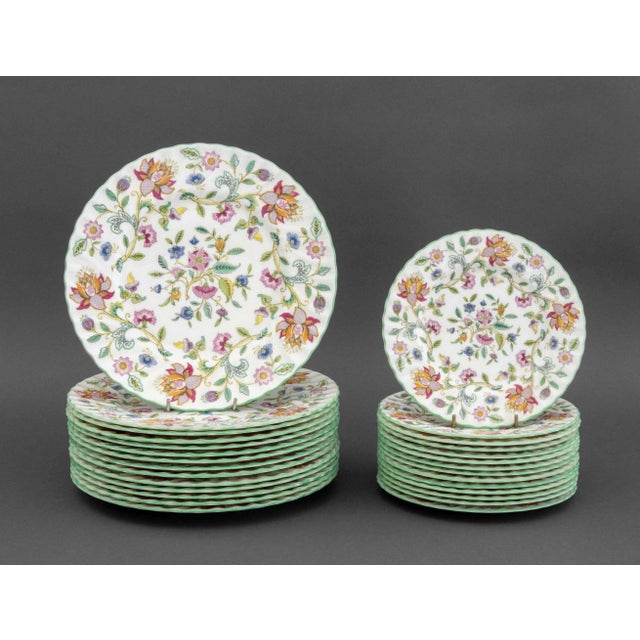English Minton "Haddon Hall" China Dinner Service for 14 For Sale - Image 3 of 16