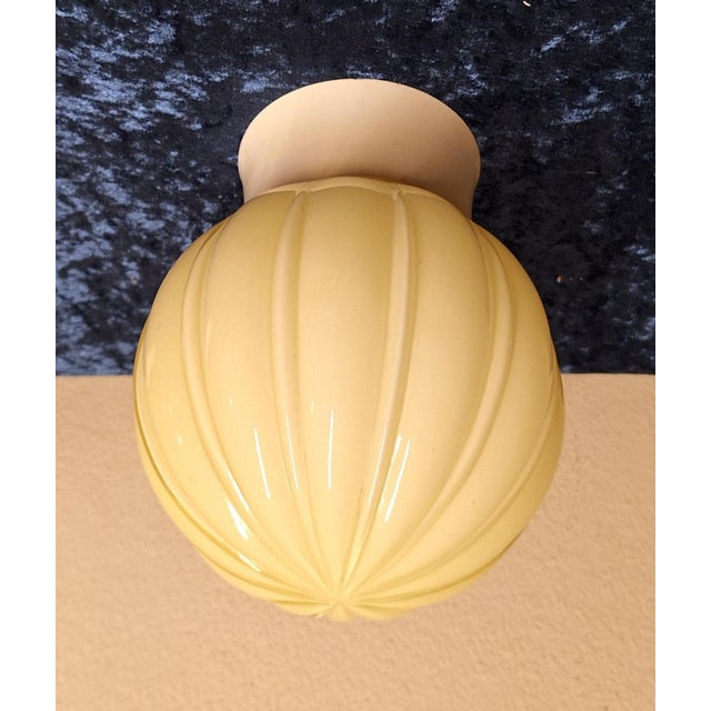 Art Deco German Ceiling Lamp, 1920s, in Very Good conditions. Designed 1920 to 1949 Up to 250V (Europe/UK Standard).The...