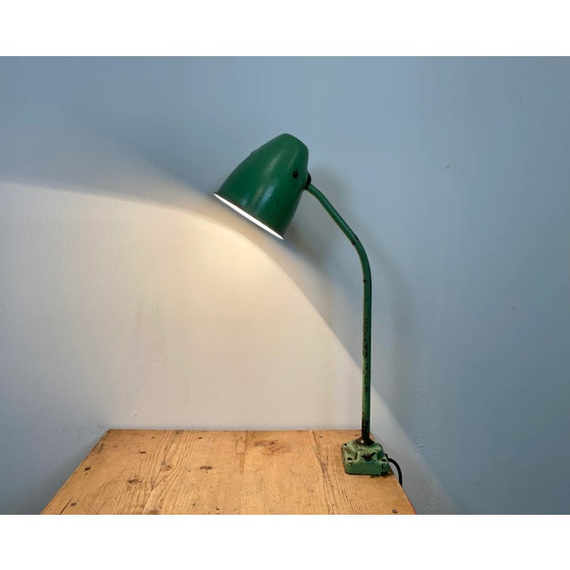 Industrial Green Table Lamp, 1960s For Sale - Image 14 of 16