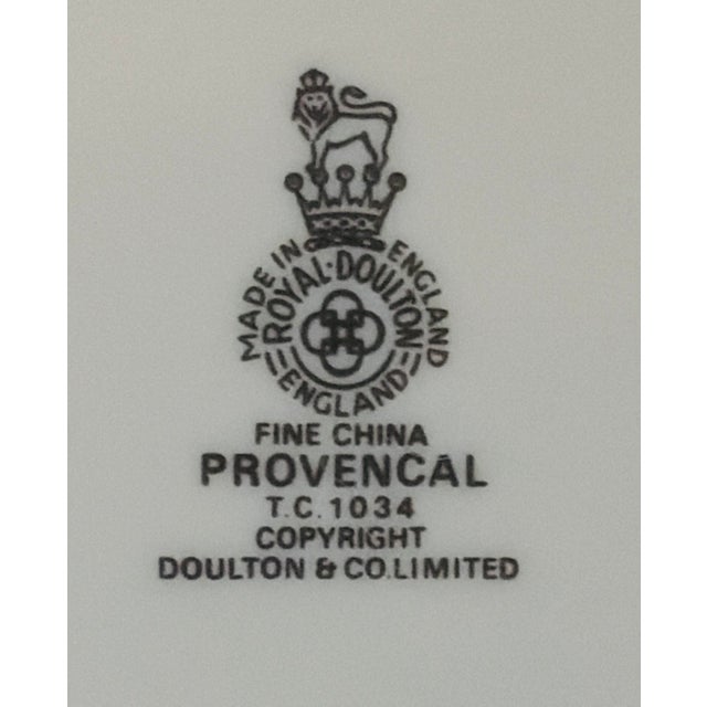 Vintage Royal Doulton "Provencal" Fine China Bread & Butter Plates - Set of 6 For Sale - Image 12 of 12
