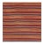 1950s Square Multi Field Stripe Flatweave Vintage Turkish Decorative Kilim Rug For Sale