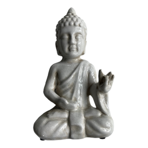 White Porcelain Thai Buddha Figurine
