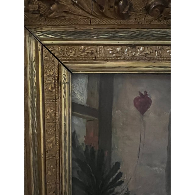 Antique Oil Painting of Interior Scene, Signed A. Hart, 1892 For Sale - Image 10 of 12