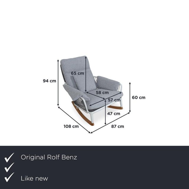 With the rolf benz yoko rocking chair, you bring a piece of the german manufacturer's first outdoor collection to your...