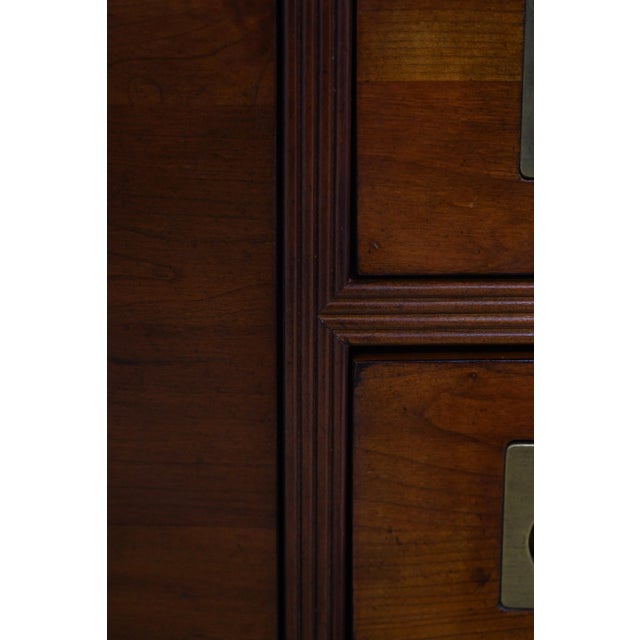 Henredon Registry Cherry Campaign Style 8 Drawer Dresser For Sale - Image 12 of 18