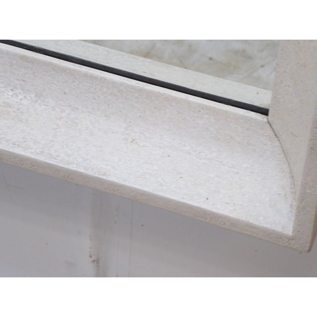 Mid 20th Century Vintage Modern Whitewashed Mirror For Sale - Image 5 of 5
