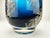 Aqua Large Blue Glass Vase with Florida Decor by Heinrich Loffelhardt for Schott-Zwiesel, 1970 For Sale - Image 8 of 11